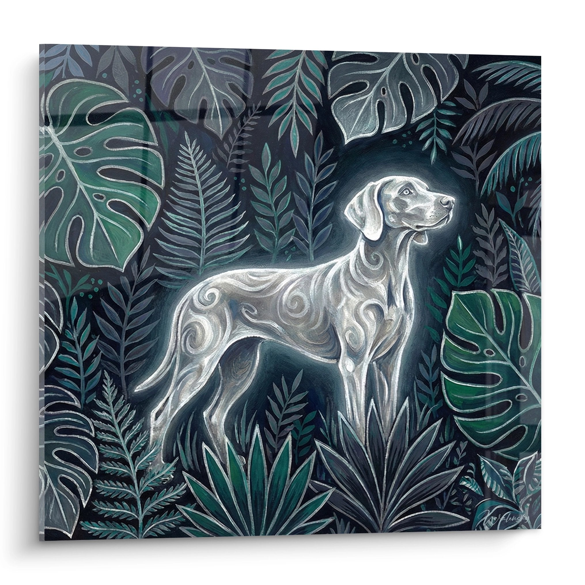 Weimaraner-portret – karaktervol kunstwerk met elegante uitstraling – Variant 2