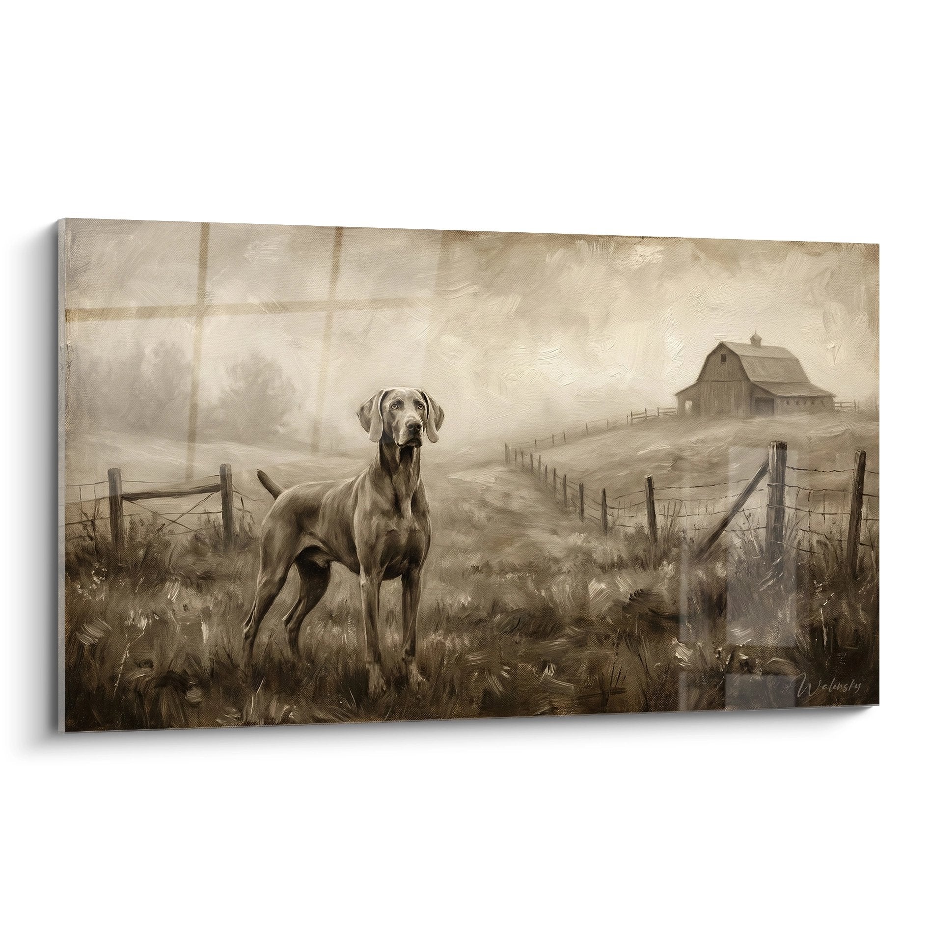 Weimaraner-portret – karaktervol kunstwerk – Variant 2